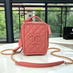 CHANEL VENITY BAG<br>샤넬 베니티 백<br>[17x13x7cm 캐비어 이태리가죽]