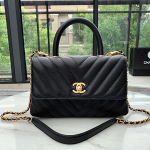 CHANEL COCO HANDLE BAG<br>샤넬 코코 핸들 백<br>[24cm 이태리송아지가죽]