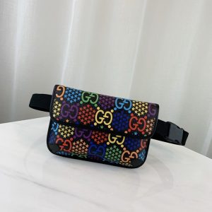 GUCCI GG PSYCHEDELIC BELT BAG<br>구찌 GG 사이키델릭 벨트 백<br>[24x16x3.5 이태리소가죽]