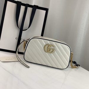 GUCCI GG MARMONT SHOULDER BAG<br>구찌 GG 마몬트 숄더백<br>[24x12x7cm 이태리소가죽]