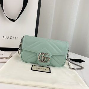 GUCCI GG MARMONT CHAIN BAG MINI<br>구찌 GG 마몬트 체인백 미니<br>[16.5x10x5cm 이태리소가죽]