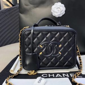 CHANEL VENITY BAG<br>샤넬 베니티 코스메틱 백<br>[21cm 캐비어 이태리 송아지가죽]