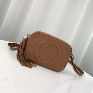 GUCCI SOHO DISCO CROSS BAG<br>구찌 소호 디스코 크로스백<br>[21x15x7cm 이태리가죽]