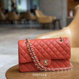 CHANEL CLASSIC FLAP BAG<br>샤넬 클래식 플랩 백<br>[25cm 정품송아지가죽 캐비어]