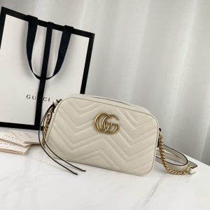 GUCCI GG MARMONT SHOULDER BAG<br>구찌 GG 마몬트 숄더백<br>[24x12x7cm 이태리소가죽]