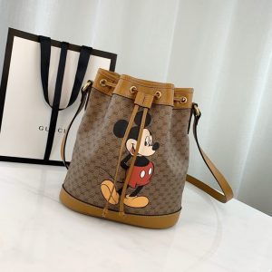 GUCCI X DISNEY BUCKET BAG<br>구찌 X 디즈니 버킷백<br>[26x32x13cm 이태리소가죽]