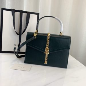 GUCCI SYLVIE 1969 TOP HANDLE BAG<br>구찌 실비 1969 탑 핸들백<br>[26×19.5×8.5cm 이태리가죽]