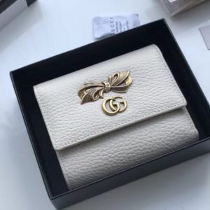 GUCCI RIBBON WALLET<br>구찌 보우 리본 반지갑<br><i>11×8.5x3cm</i>