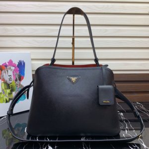 PRADA SAFFIANO MATINEE SHOPPING BAG<br>프라다 사피아노 마티네 쇼핑백<br>[35.5x26x16cm 사피아노가죽]