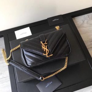 YSL SMALL GOLD CHAIN BAG<br>입생로랑 골드 스몰 체인백<br>[24x13x5cm]