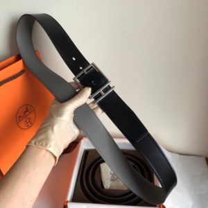 HERMES LOGO LEATHER BELT<br>에르메스 로고 가죽 벨트<br><i>폭 4cm 이태리소가죽</i>