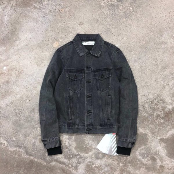 OFF-WHITE 19F/W Black denim jacket 오프화이트 19F/W 블랙 데님 자켓