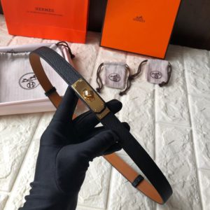 HERMES KELLY LEATHER BELT<br>에르메스 켈리 가죽 벨트<br><i>폭 1.7cm 이태리소가죽</i>