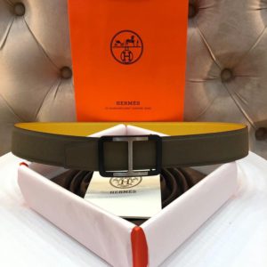 HERMES H LOGO LEATHER BELT 에르메스 H 로고 가죽 벨트