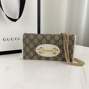 GUCCI 1955 HORSEBIT CHAIN WALLET 구찌 1955 홀스빗 체인 지갑