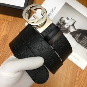 GUCCI LOGO LEATHER BELT<br>구찌 로고 가죽 벨트<br><i>폭 3.5cm 이태리소가죽</i>