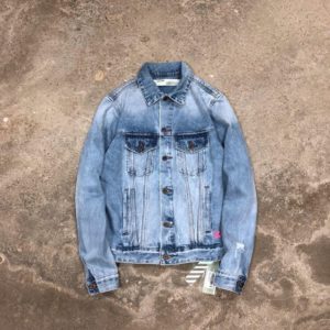 OFF-WHITE Spray paint denim jacket 오프화이트 스프레이 페인트 데님 자켓