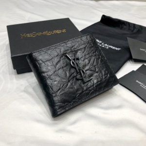 YSL LOGO LEATHER WALLET 입생로랑 로고 레더 지갑