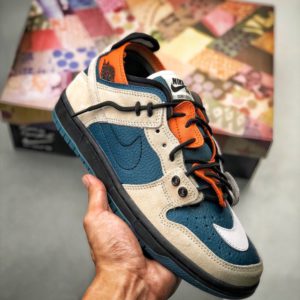 NIKE SB DUNK LOW x KIKS x EJDER onoz380cq Paris Fashion Week United Casual Shoes Blue Orange White 나이키 덩크 파리 패션 위크