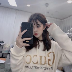 [GUCCI] 구찌 로고 후드티 Gucci glitter print hoodie