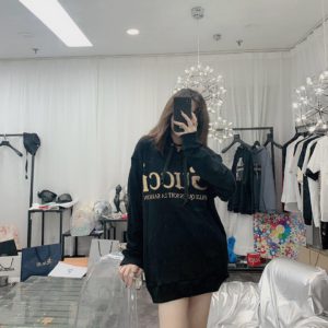 [GUCCI] 구찌 로고 후드티 Gucci glitter print hoodie