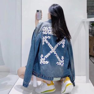 [OFF-WHITE] 오프화이트 에어포트 에로우 데님 자켓 20SS Airport Arrow