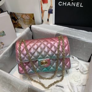 [CHANEL] FLAP BAG 샤넬 2.55 메탈릭 램스킨 플랩 백 [M사이즈]