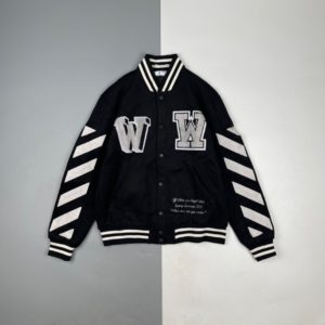 [OFF WHITE C/O VIRGIL] 오프화이트 21FW 더블w 자수 야구 점퍼