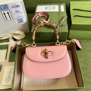 [GUCCI] 구찌 스몰 탑 뱀부 핸드백 675797