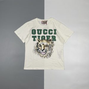 [GUCCI] 구찌 Tiger 프린트 반팔 티셔츠