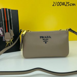 [PRADA] 프라다 1BH046 남여 비텔로 더블지퍼크로스백