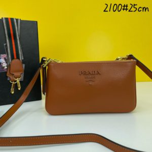 [PRADA] 프라다 1BH046 남여 비텔로 더블지퍼크로스백