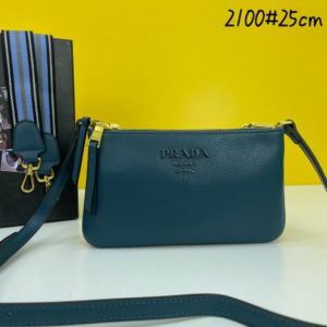 [PRADA] 프라다 1BH046 남여 비텔로 더블지퍼크로스백