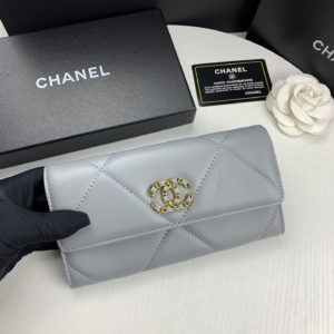 [CHANEL] 샤넬 19 Long Flap Wallet 플랩 지갑 Ap0955B