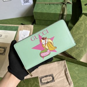 [GUCCI] 구찌 GG Supreme 프린트 지퍼 장지갑