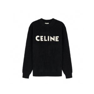 [CELINE] 셀린느 패치 자수 라운드넥 스웨터