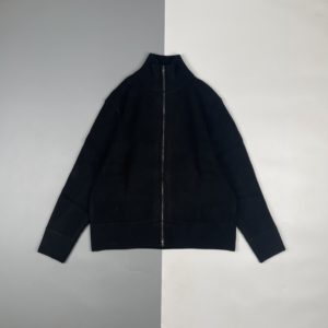 MaisonMargiela 22Fw 백 화이트 라인 로고 실 스웨터 가디건