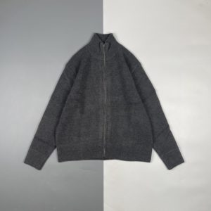 MaisonMargiela 22Fw 백 화이트 라인 로고 실 스웨터 가디건