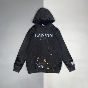 LANVIN × GALLERY DEPT 22FW 그래피티 인쇄 후드 스웨트셔츠