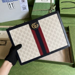 [GUCCI] 구찌 674078 오피디아 포트폴리오 화이트 케이스 클러치