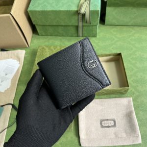 [GUCCI] 구찌 인터록킹 G 반지갑 블랙 734997