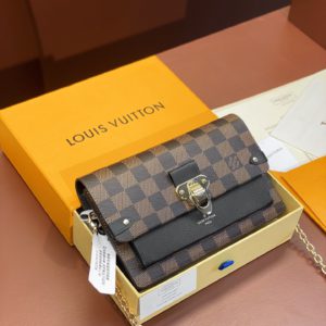 [LOUIS VUITTON] 루이비통 바뱅 체인 월릿 다미에 에벤 N60221 N60237